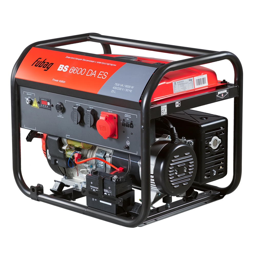 Бензиновый генератор FUBAG BS 6600 DA ES (трехфазный) с электростартером и коннектором автоматики