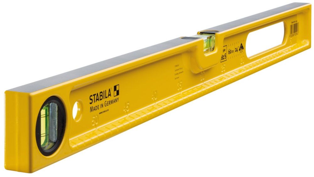 Уровень Stabila тип 82S, 60cм литой профиль (1верт.,1гориз.,точн. 0,5мм/м)