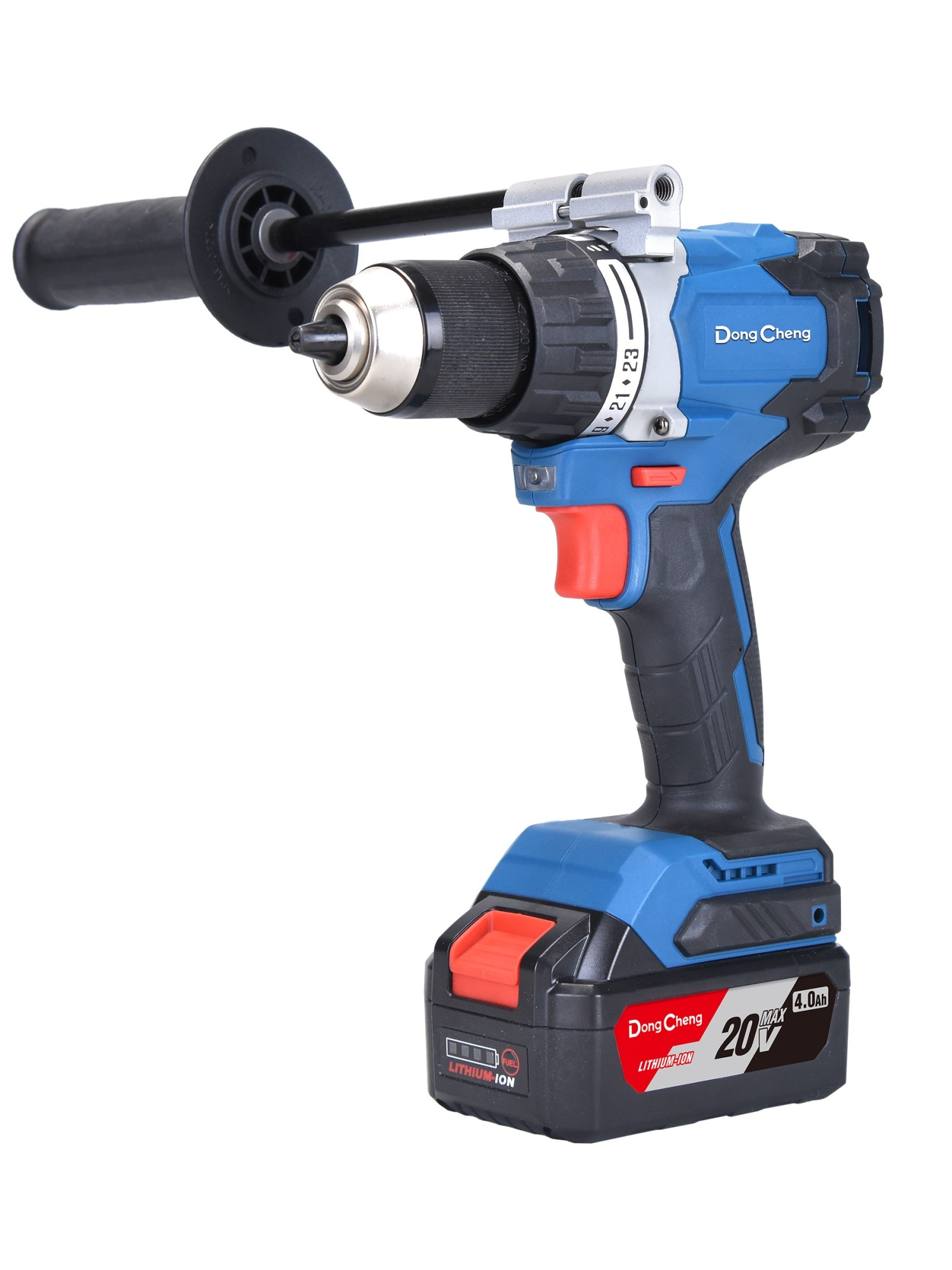 Аккумуляторная дрель-шуруповерт DongCheng DCJZ06-13(TYPE FK), 20 В, 120 Нм, 2 акб 5 Ач, зу 4 А